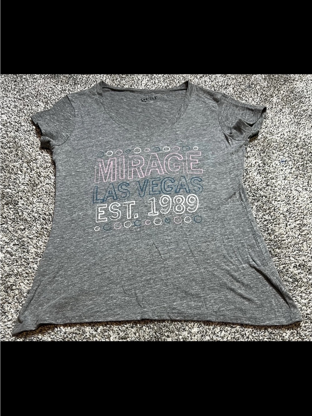 Gear For Sports Gray Mirage Las Vegas Graphic Tee with Pink & Blue Accents